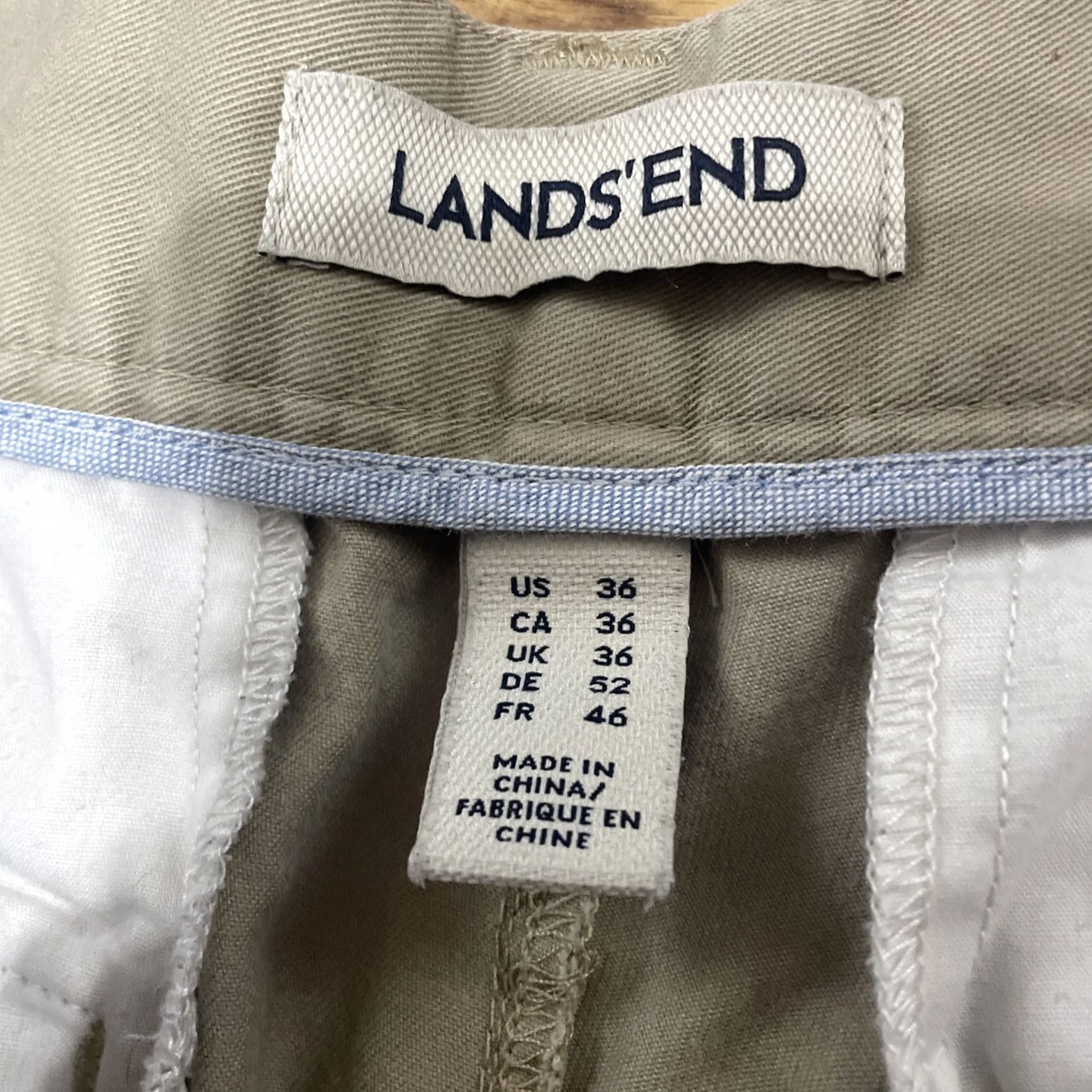 Lands' End VINTAGE Lands' End Pleated Shorts Men 36 Chino Casual 90s Y2k Khaki Beige 36x8 Mens Size US 36 / EU 52 - 6 Thumbnail