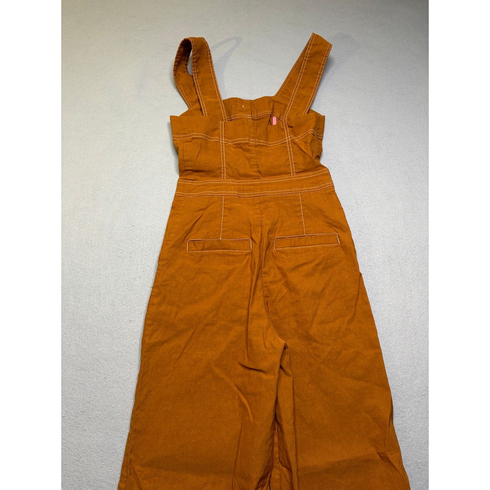 Anthropologie Maeve Anthropologie The Colette Jumpsuit Womens US 0 Brown Size 25" / US 0 / IT 36 - 13 Thumbnail