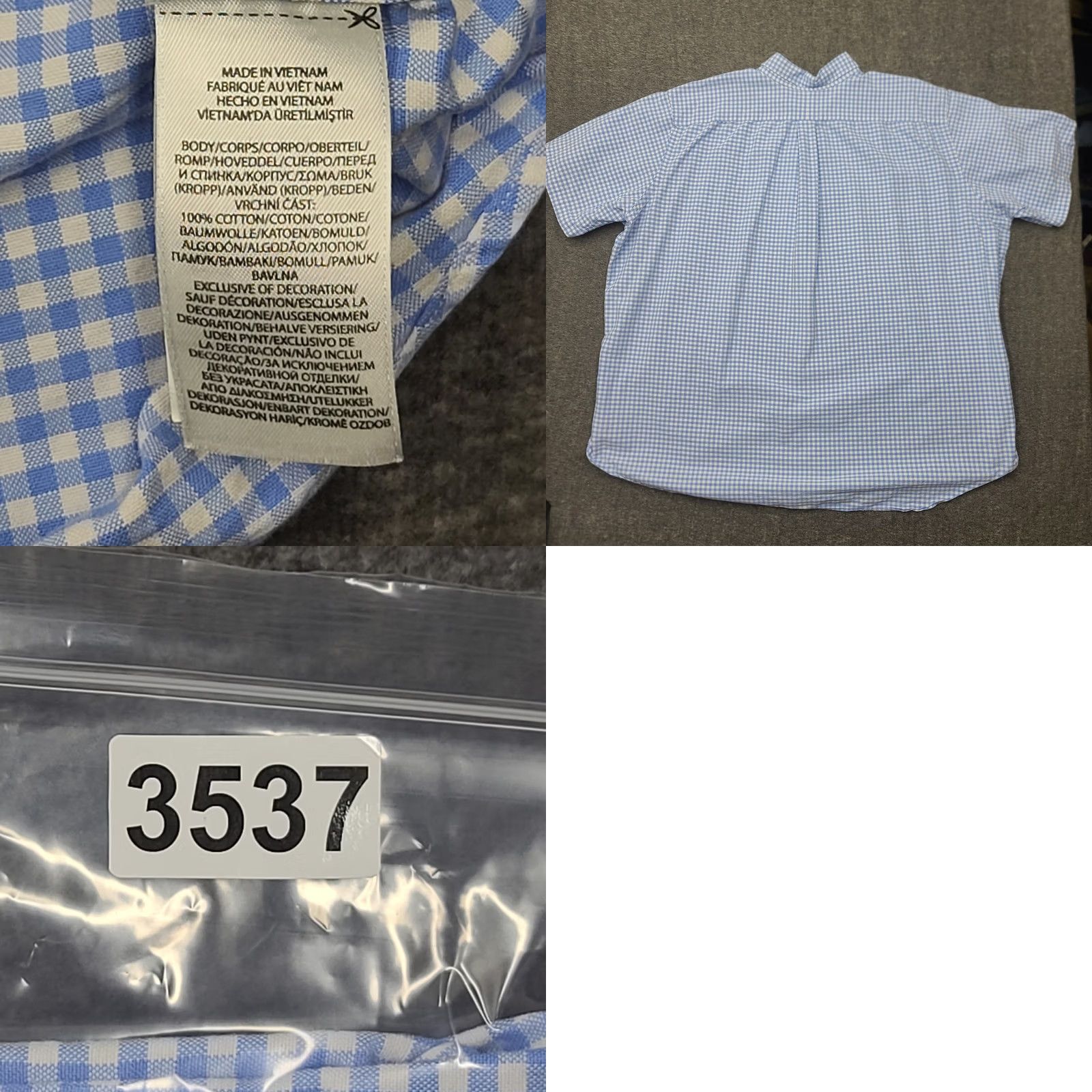 Polo Ralph Lauren VINTAGE Polo Ralph Lauren Shirt Big 3X Mens Blue Gingham Check Short Sleeve Button-Up Cotton Oxford Pony Logo Classic, Preppy, 90s Style Gender Mens Size US XXL / EU 58 / 5 - 8 Thumbnail