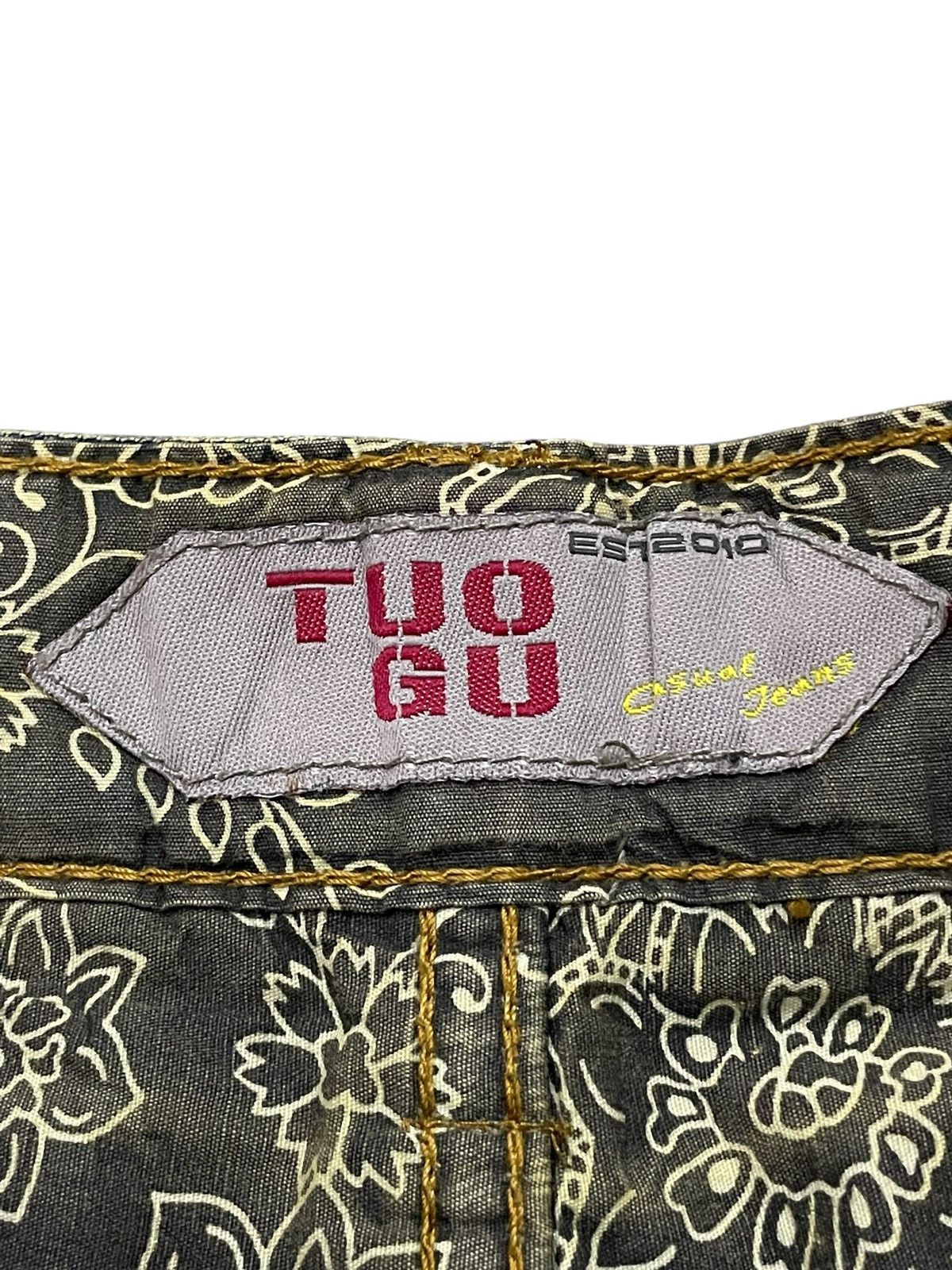 GOSTAR DE FUGA × Hysteric Glamour × Japanese Brand TuoGu Poems Muddy Wash Embroidered Jeans Size US 30 / EU 46 - 24 Thumbnail