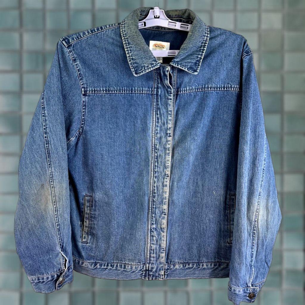 Talbots Talbots Denim Work Coat Womens Size L Blue Casual Lightweight Pockets Classic Size L / US 10 / IT 46 - 1 Thumbnail