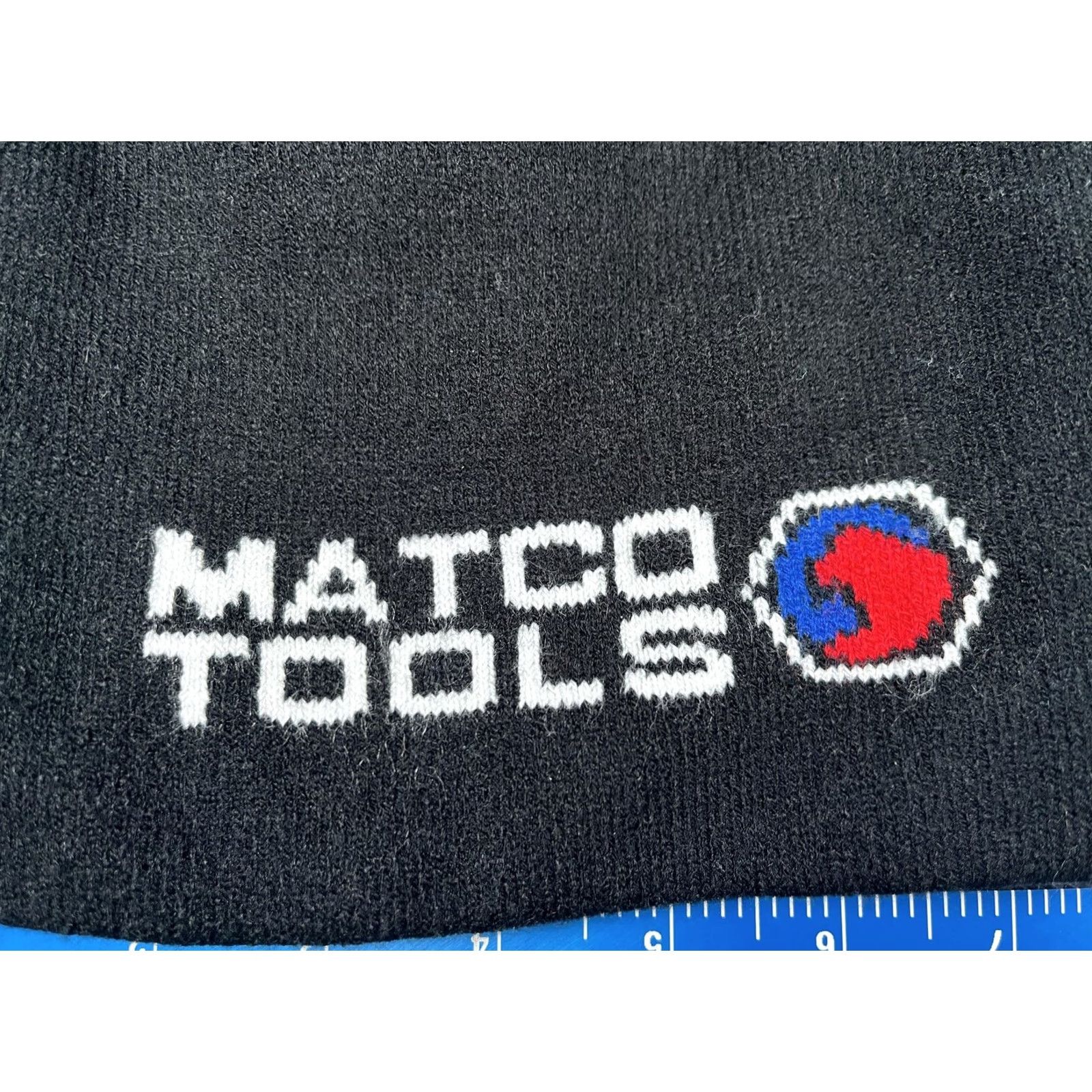 Vintage Matco Tools Hat Beanie Mens One Size Black Knit Lightweight Workwear Size ONE SIZE - 2 Thumbnail