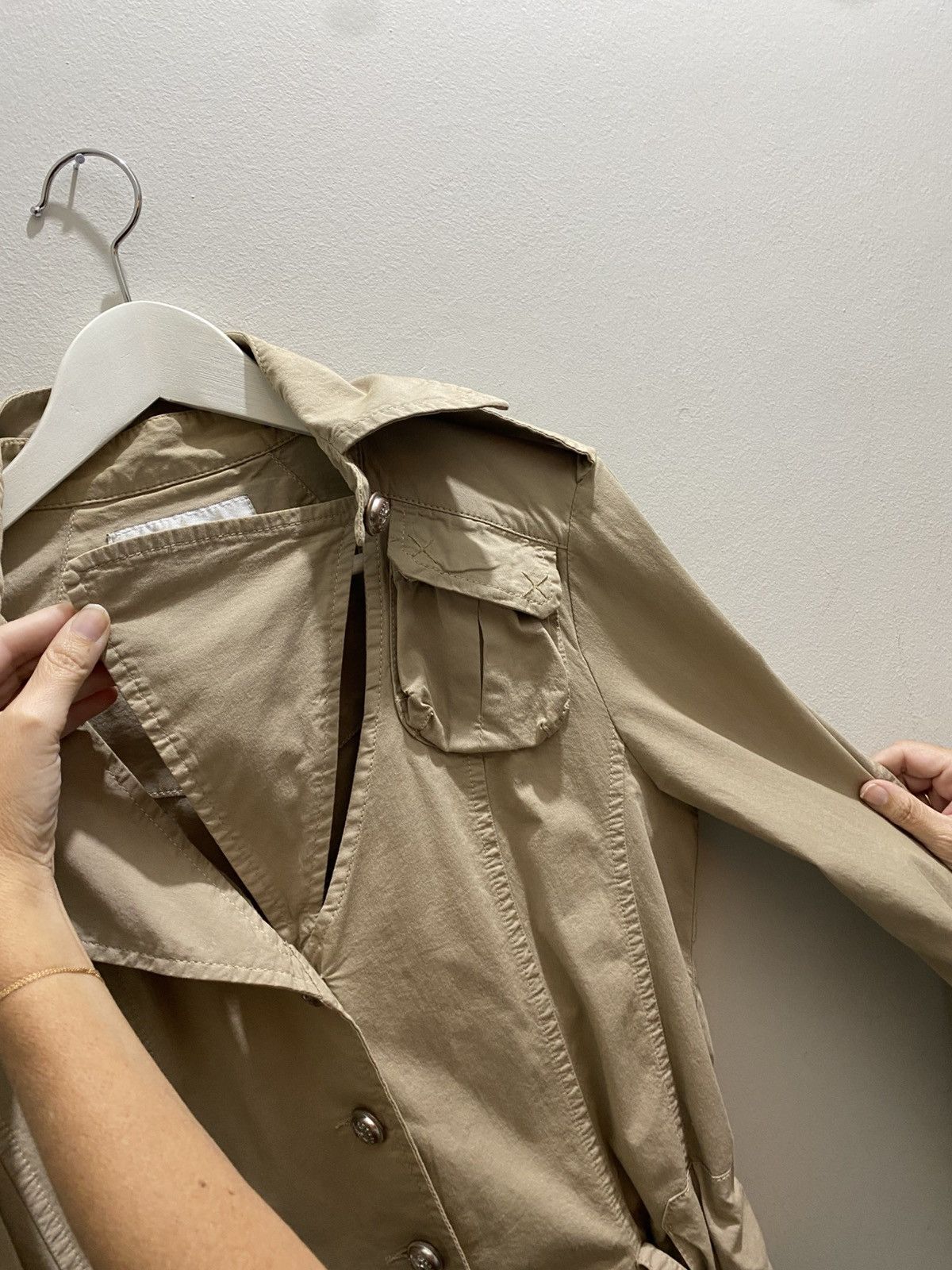 Frankie Morello FRANKIE MORELLO COTTON JACKET KHAKI Size M / US 6-8 / IT 42-44 - 6 Thumbnail