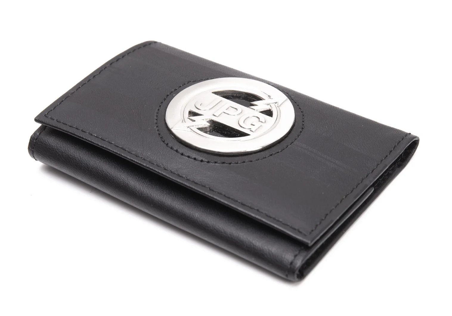 Jean Paul Gaultier Aroma Mark Plate Key Case in Black and Silver Size ONE SIZE - 3 Thumbnail