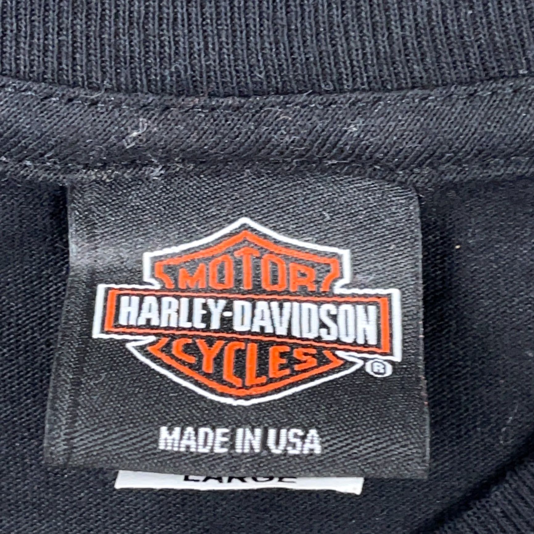 Harley Davidson VINTAGE Harley-Davidson Shirt Men Large Black Tee Rolling Thunder Biker Y2K Pow Mia 80s 90s USA Logo Mens Size US L / EU 52-54 / 3 - 5 Thumbnail