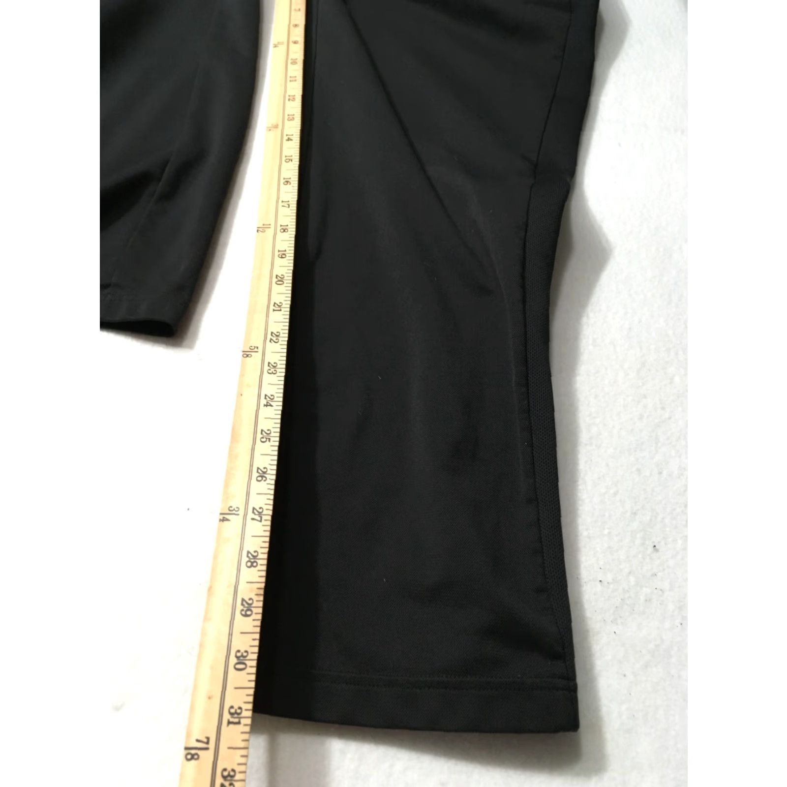 Adidas Adidas Sweatpants Mens Medium Black Straight Leg Baggy Workout Gym Drawstring Size US 31 - 5 Thumbnail