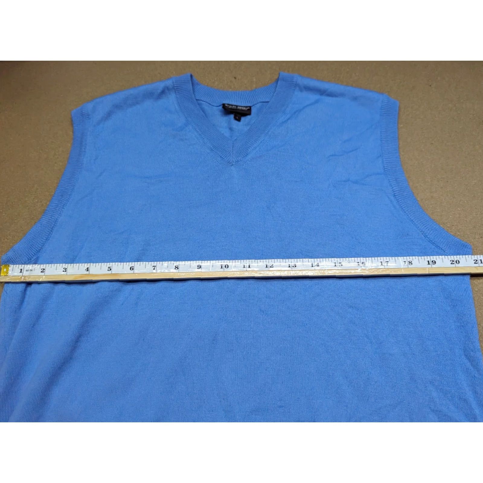 Galvin Green Galvin Green Mens Pullover Large Blue Sleeveless Knitted V-Neck Jumper Sweater Shirt Size US L / EU 52-54 / 3 - 5 Thumbnail