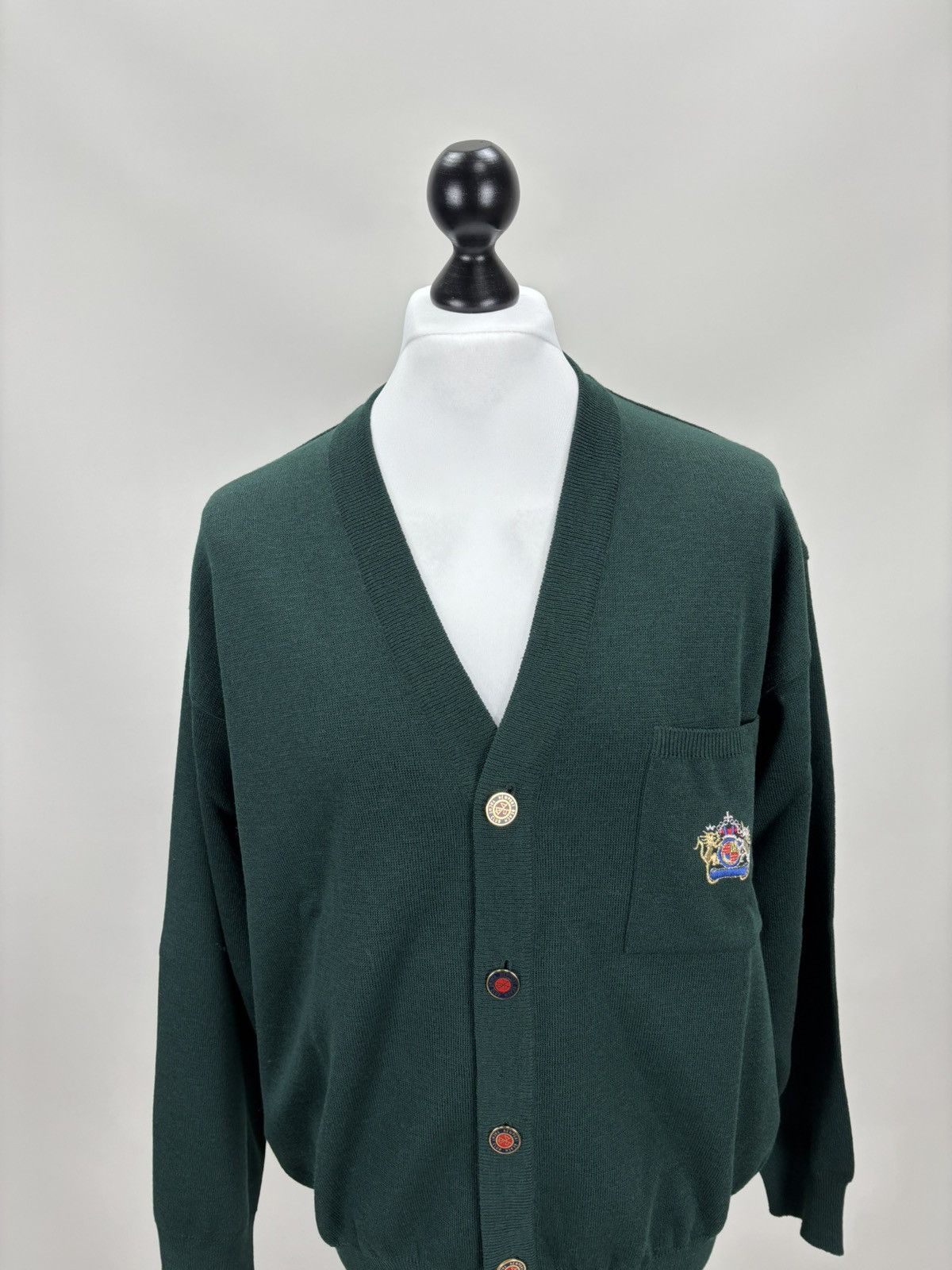Dalmine Mens cardigan Dalmine Size L/52 Color Green Size US L / EU 52-54 / 3 - 2 Thumbnail