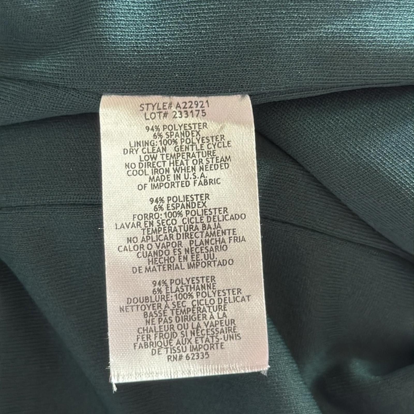 Designer Betsy and Adam Christina Ruffled Bow Dress Size 10 Green Size L / US 10 / IT 46 - 12 Thumbnail