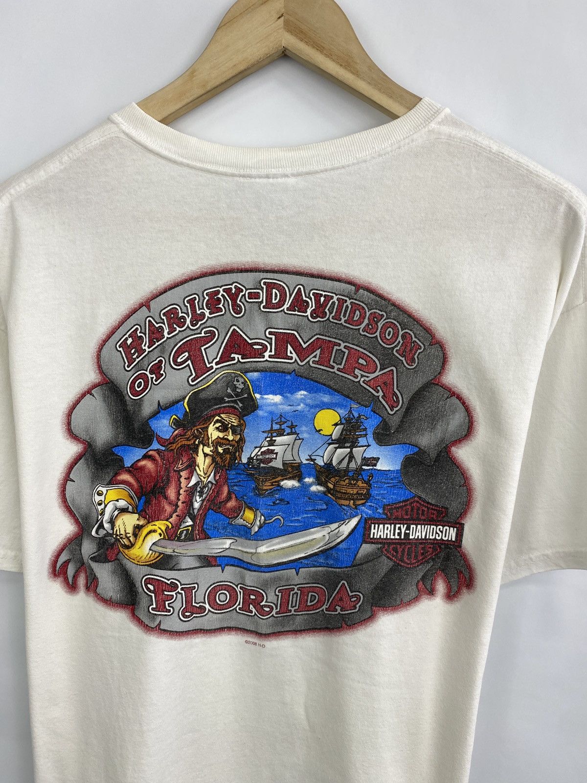 Harley Davidson Vintage 2008 Harley Davidson Tampa Florida Choppers T-Shirt Size US L / EU 52-54 / 3 - 7 Thumbnail