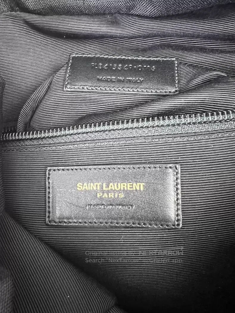 Saint Laurent Paris Saint Laurent Paris Logo Printed Drawstring Backpack Size ONE SIZE - 9 Thumbnail