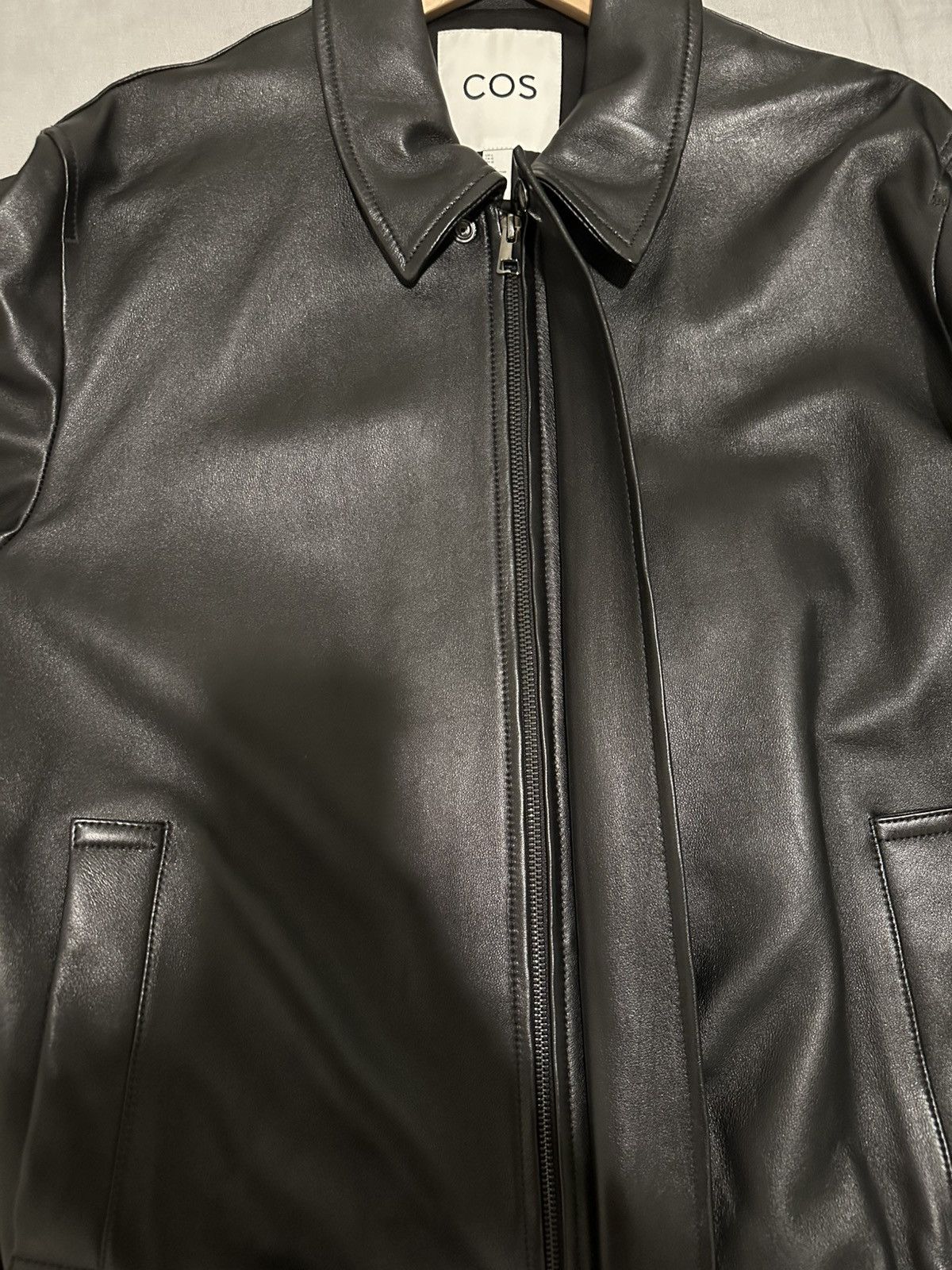 Cos Cos FW23 Leather Blouson Zipped Jacket Size Large Size US L / EU 52-54 / 3 - 7 Thumbnail