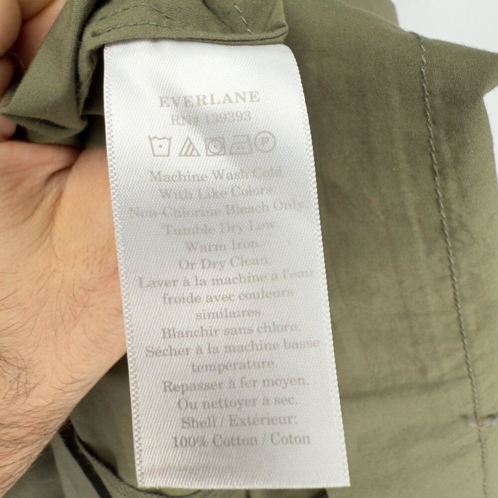 Everlane EVERLANE Poplin V-Neck Slip Dress in Kalamata Green Shift 6 Size M / US 6-8 / IT 42-44 - 8 Thumbnail