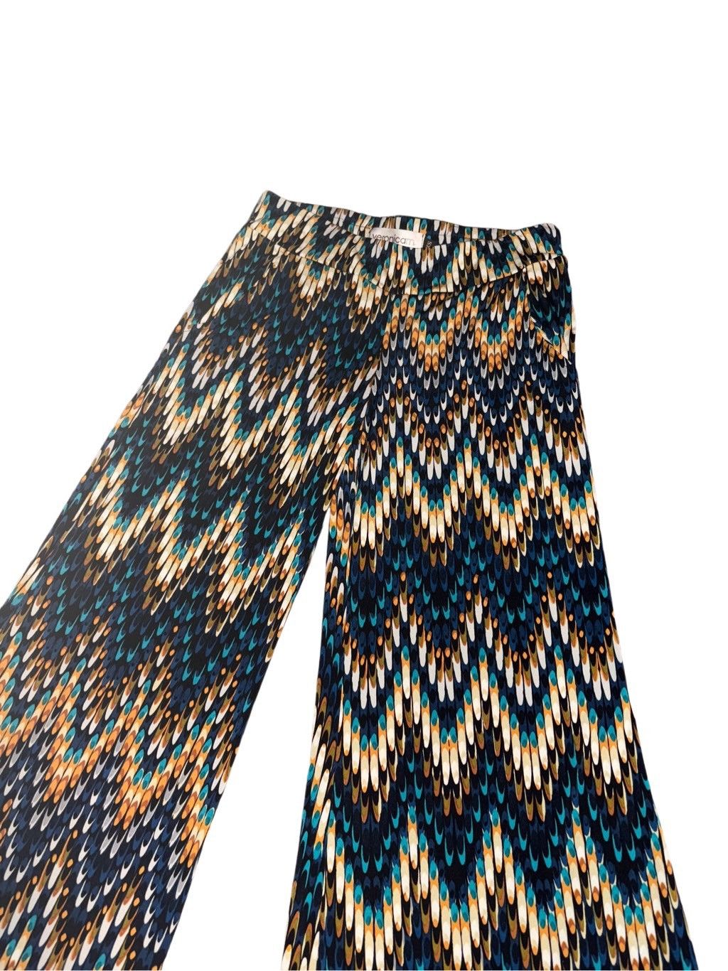 Designer Veronica M Wide Leg Print Palazzo Pant Size 27" / US 4 / IT 40 - 2 Thumbnail