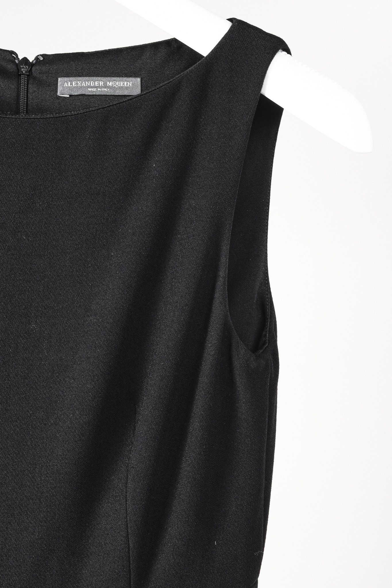 Alexander McQueen Alexander McQueen 2015 Wool Crepe Pleated A-Line Dress Size S / US 4 / IT 40 - 5 Thumbnail
