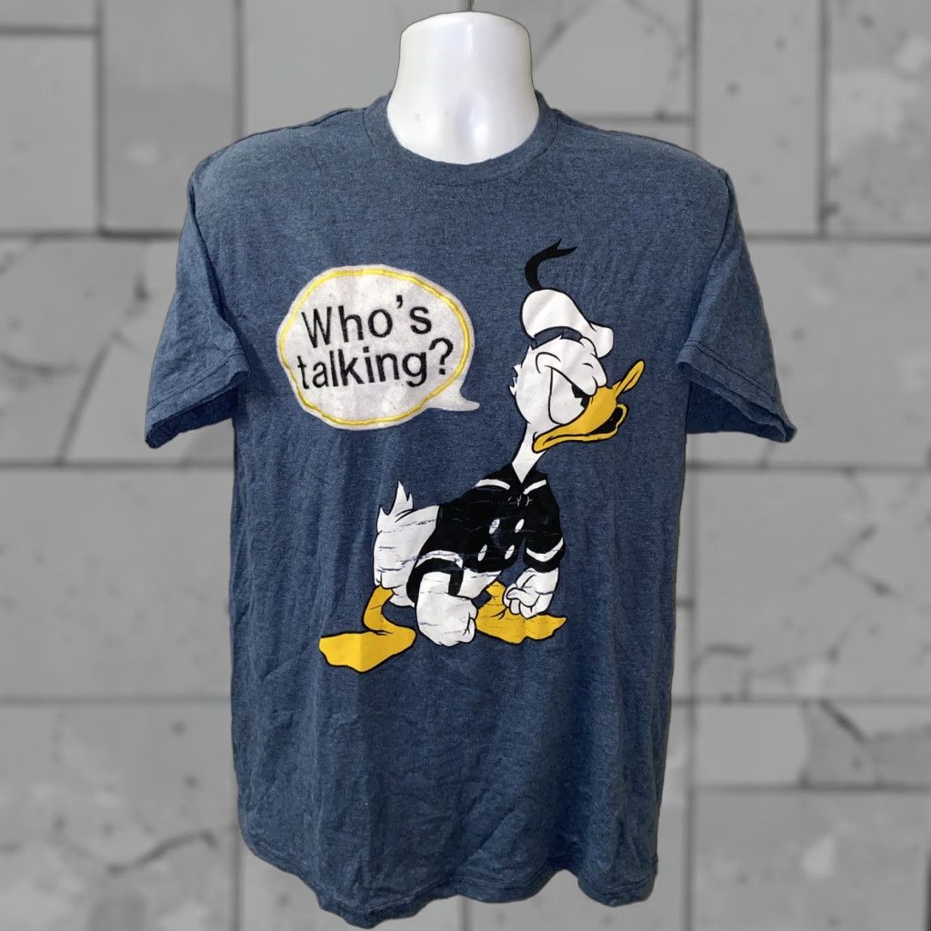Disney Disney T-Shirt Blue Short Sleeve WHO’S TALKING Donald Duck L Mens Size US L / EU 52-54 / 3 - 1 Thumbnail