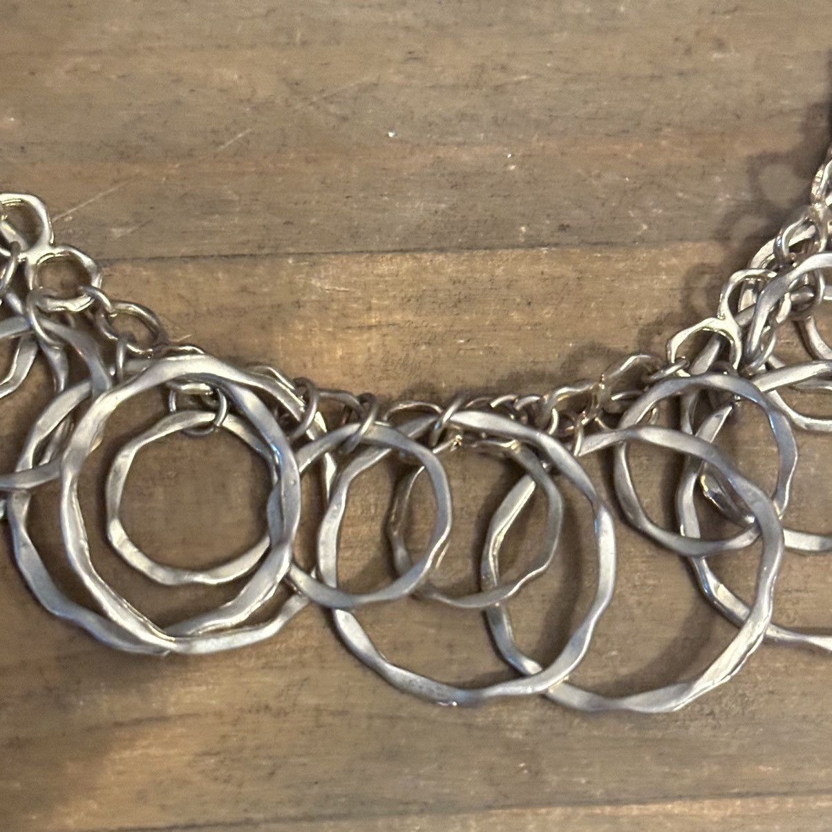 Other Two tone hammered link dangle necklace Size ONE SIZE - 3 Thumbnail
