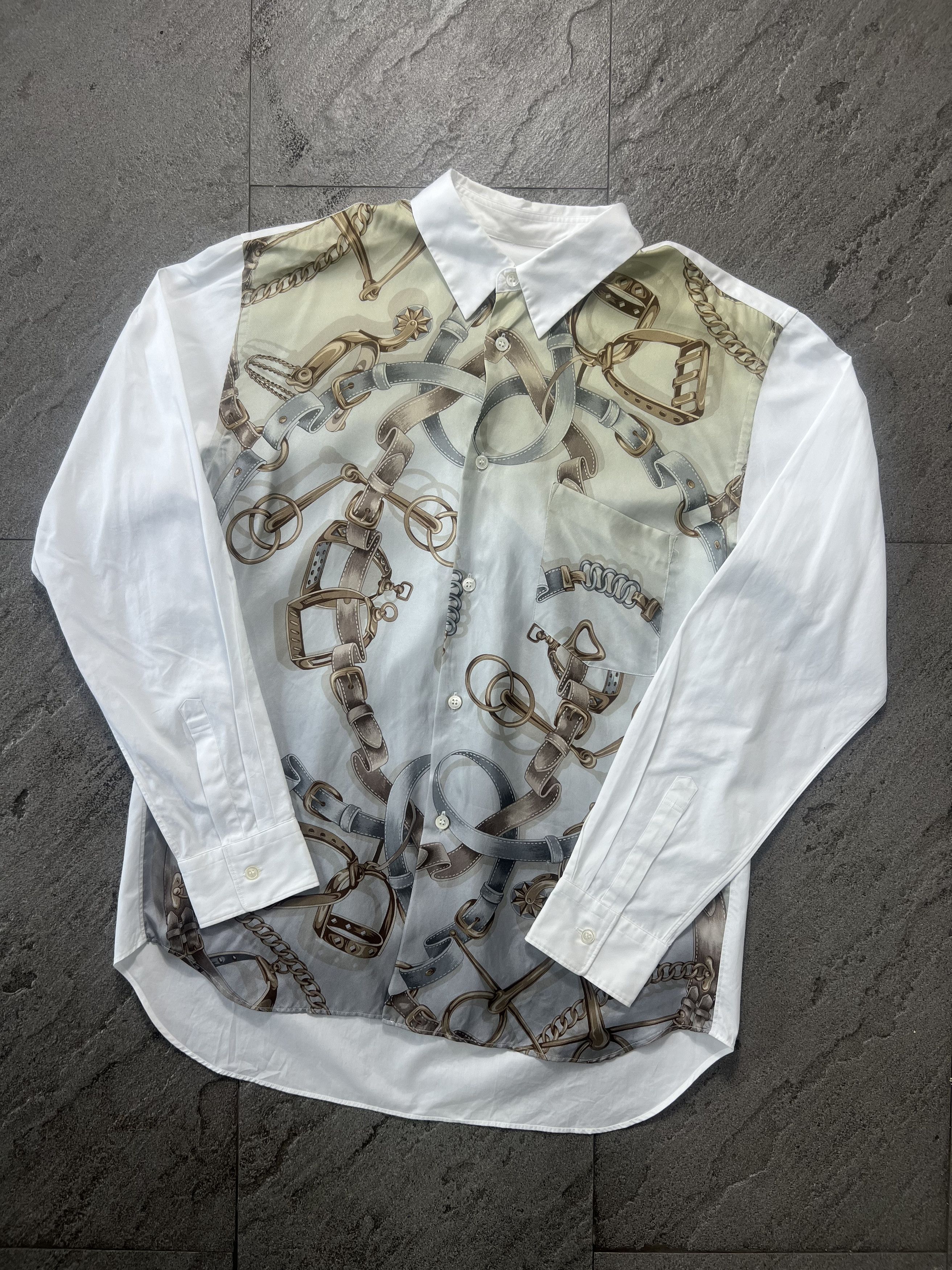 Comme des Garcons Homme Comme des Garçons Homme Deux patchwork shirt silk panel Size US M / EU 48-50 / 2 - 1 Thumbnail