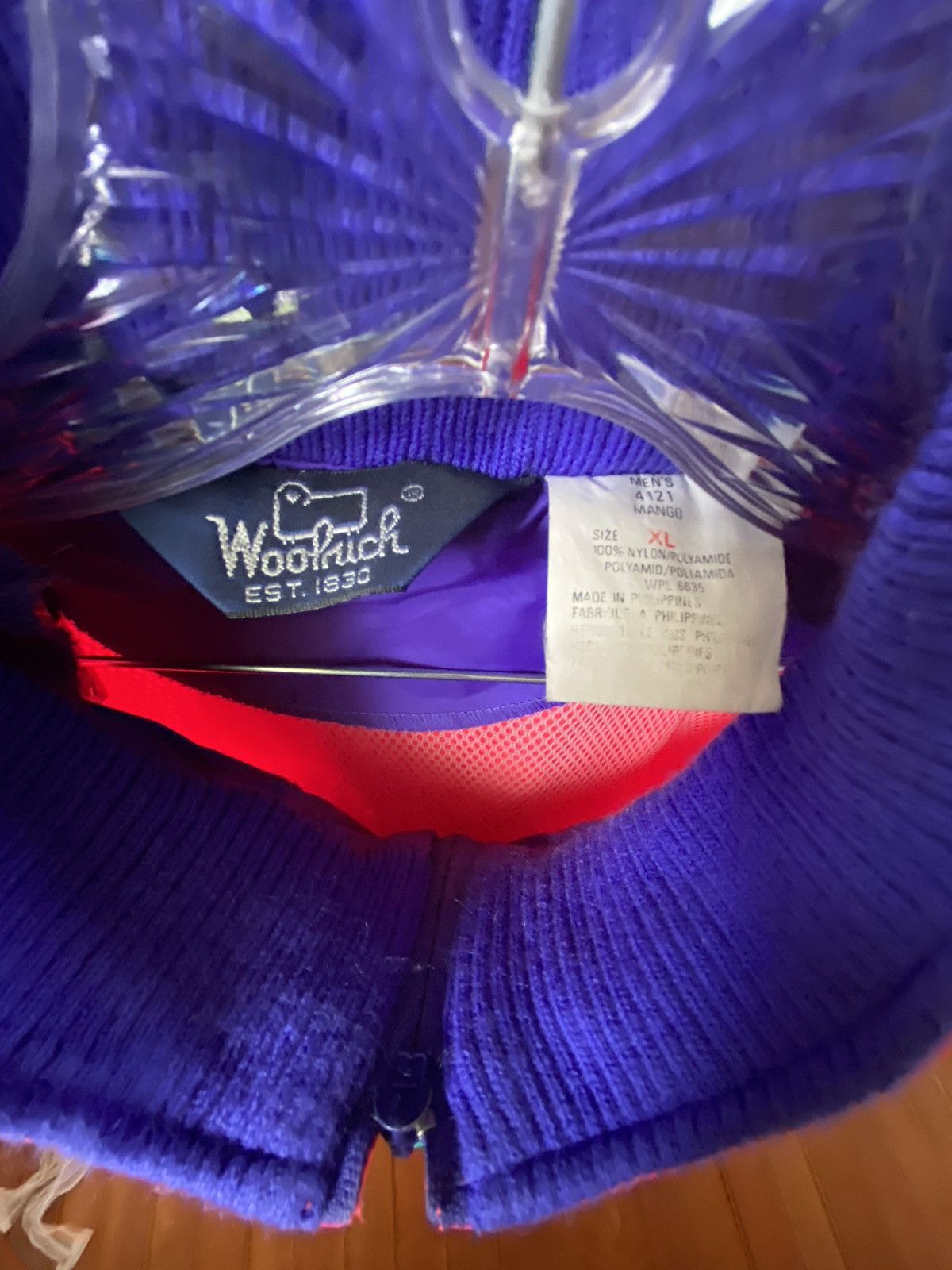 Vintage × Woolrich Woolen Mills Infa Red Woolrich Windbreaker Size US XL / EU 56 / 4 - 4 Thumbnail