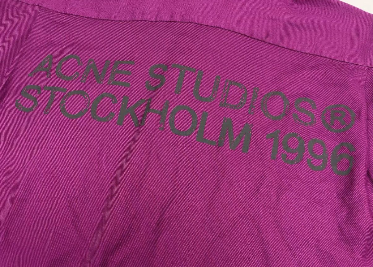 Acne Studios Acne Studios 1996 Back Slogan Purple Short Sleeve Shirt J31 Size US S / EU 44-46 / 1 - 5 Thumbnail