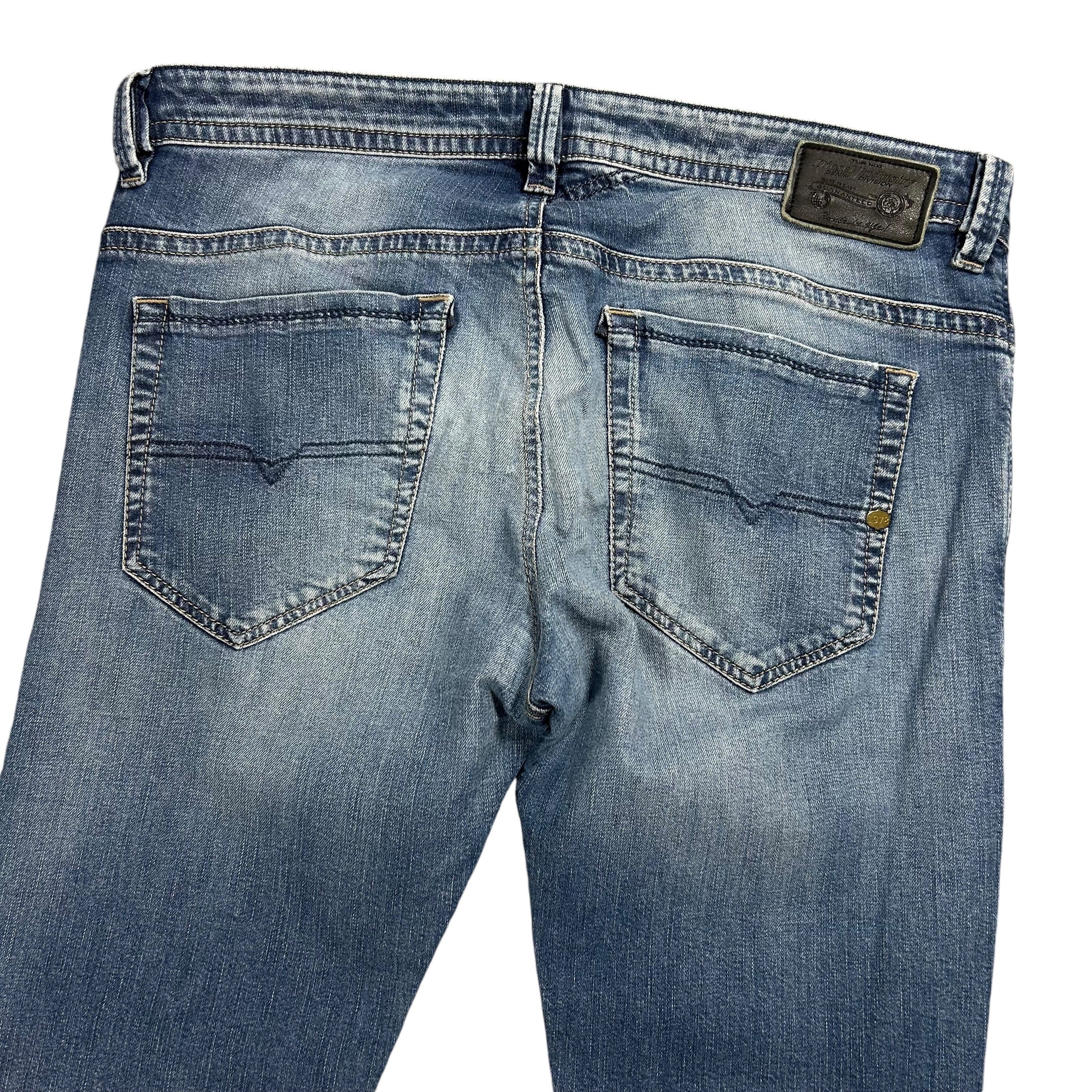 Diesel Diesel Thavar Slim Skinny Blue Ripped Denim Jeans W34L32 Size US 34 / EU 50 - 4 Thumbnail