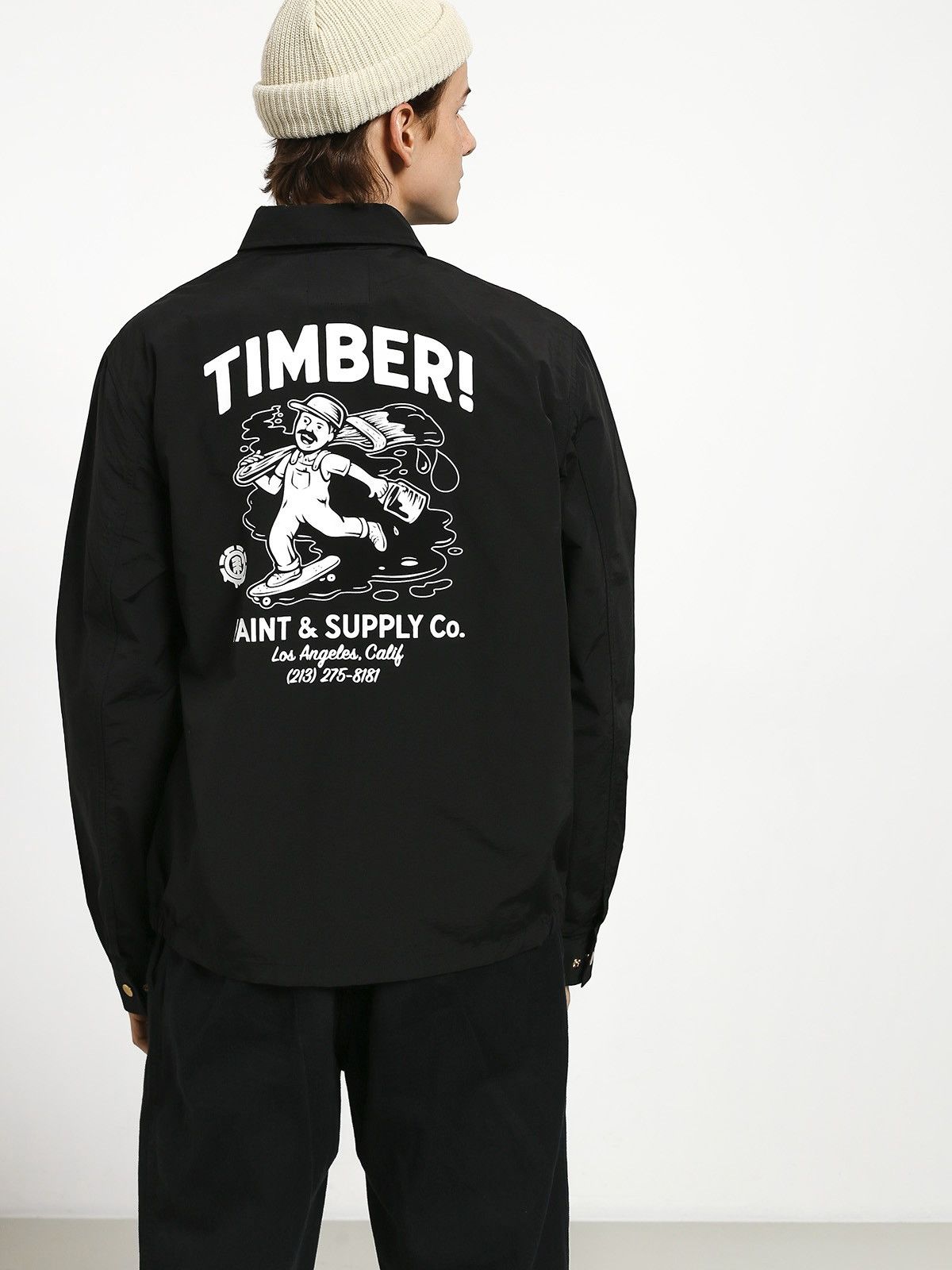 Element ELEMENT × TIMBER! SPILT PAINT MENS JACKET BLACK ZIP Size US L / EU 52-54 / 3 - 1 Thumbnail