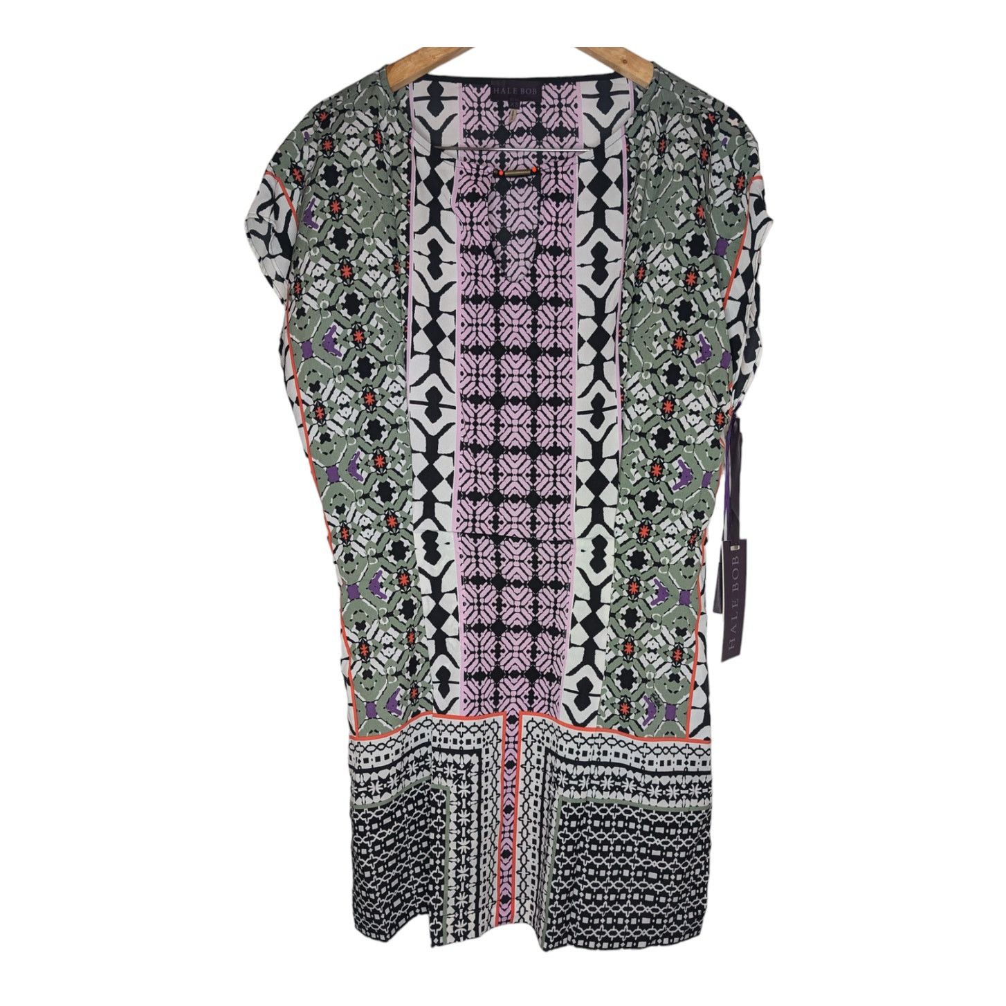 Other Hale Bob Natalya Crepe De Chine Dress Purple Boho Size XS / US 0-2 / IT 36-38 - 3 Thumbnail