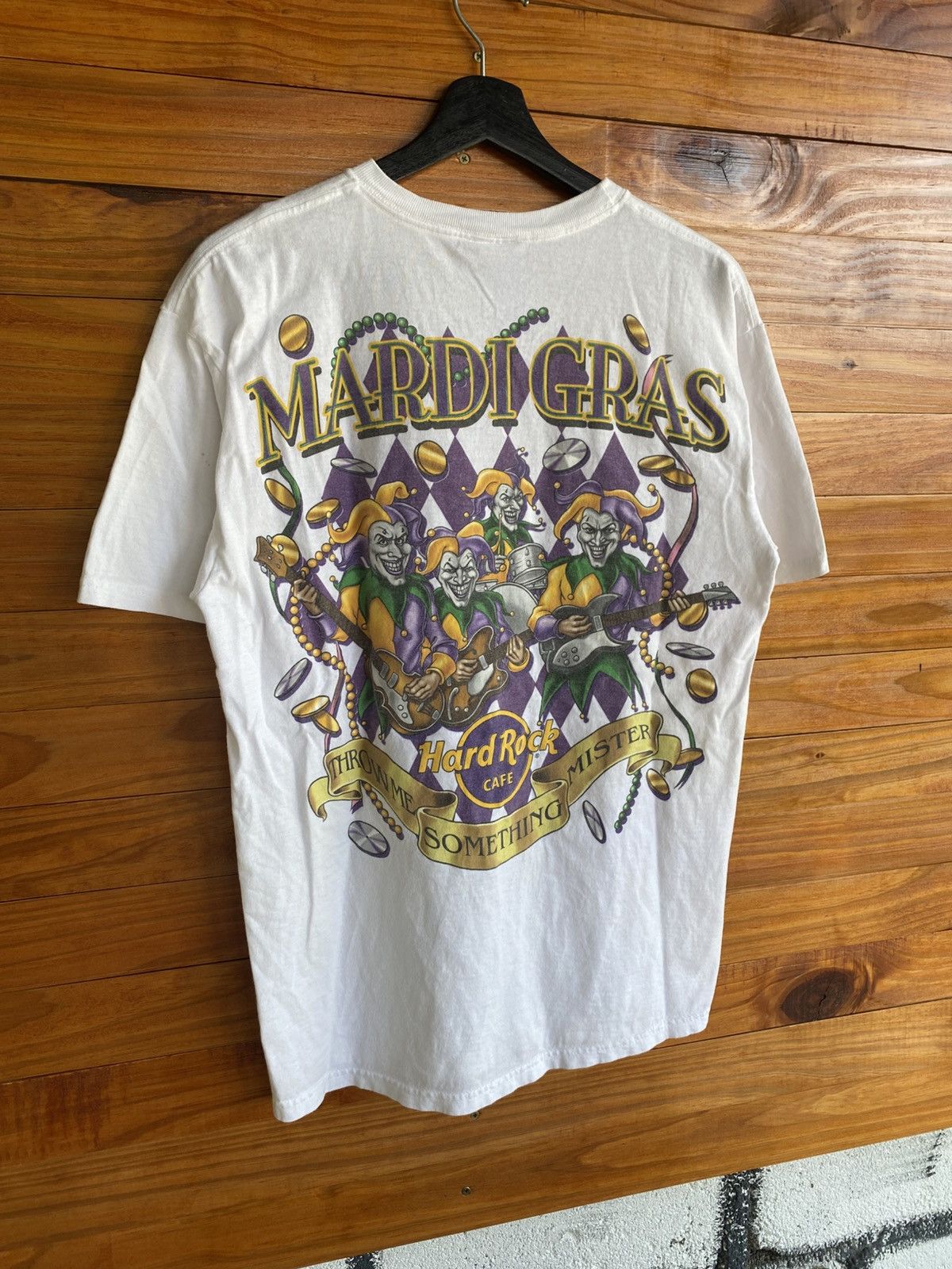 Hard Rock Cafe Vintage Hard Rock Cafe Orlando Mardi Gras T-Shirt 90s White Size US S / EU 44-46 / 1 - 5 Thumbnail