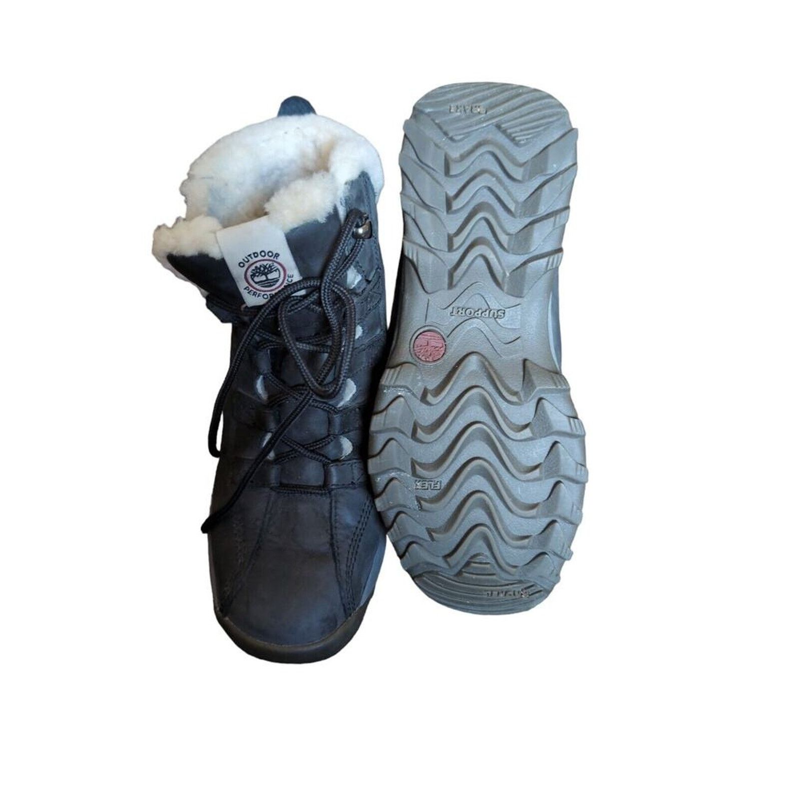 Timberland Timberland Womens 7.5M Black Suede Sherpa Ankle Boots Size US 7.5 / IT 37.5 - 4 Thumbnail
