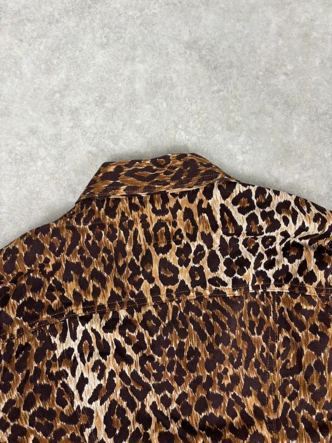 Dolce & Gabbana 2000s Dolce & Gabbana Leopard Print Denim Jacket Size S / US 4 / IT 40 - 6 Thumbnail