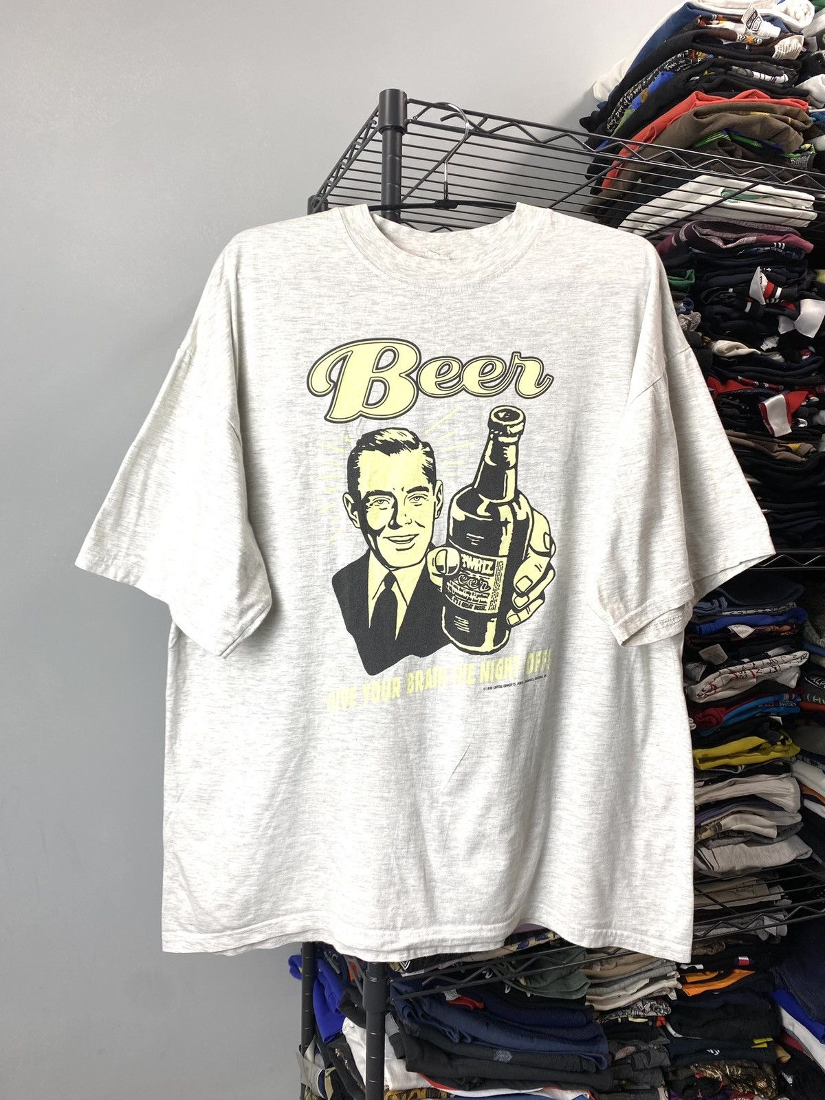 Vintage 1998 Vintage Capital Concept Beer T Shirt Coors Budweiser Size US L / EU 52-54 / 3 - 1 Thumbnail