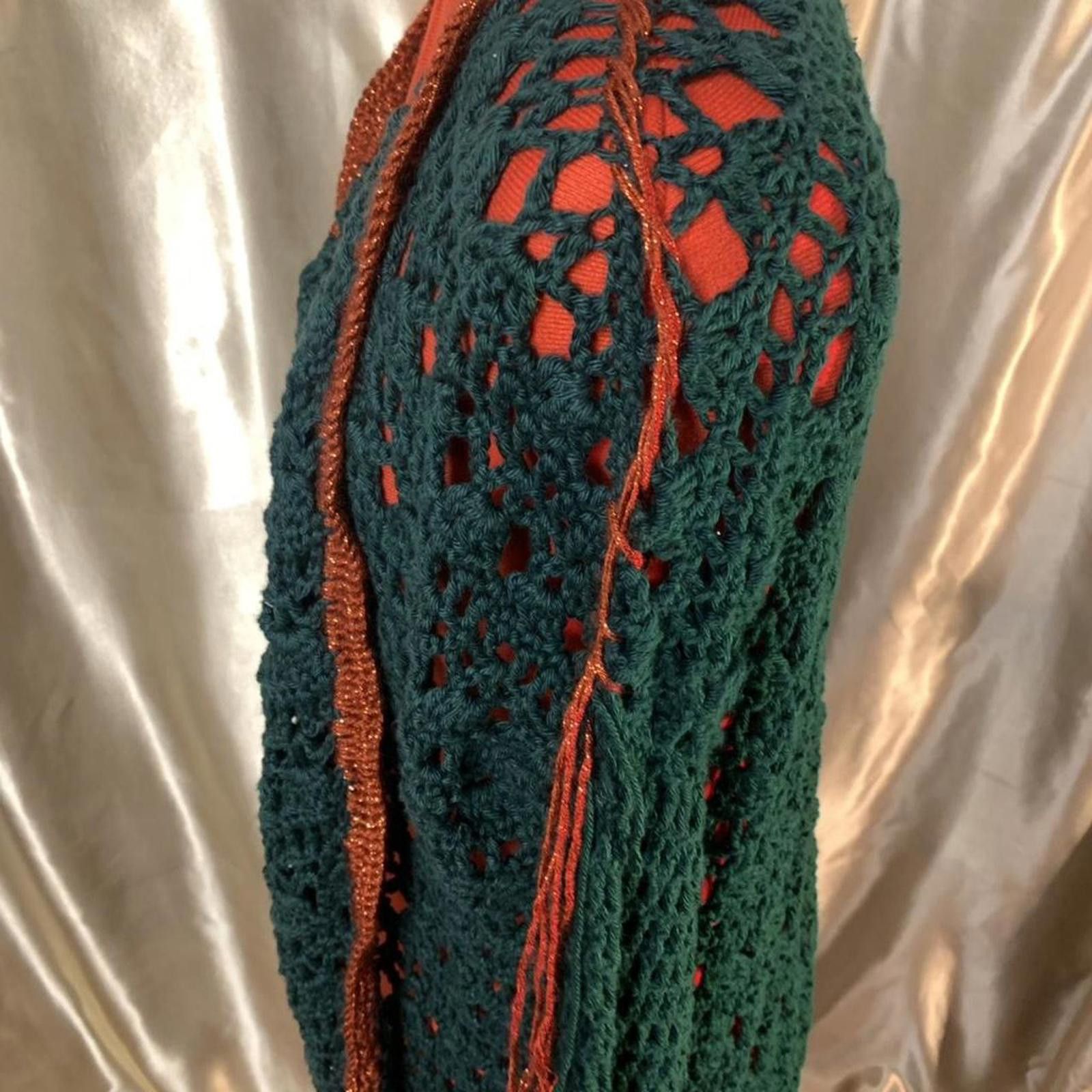 Other Intricate crochet forest green cardigan. Size M / US 6-8 / IT 42-44 - 6 Thumbnail