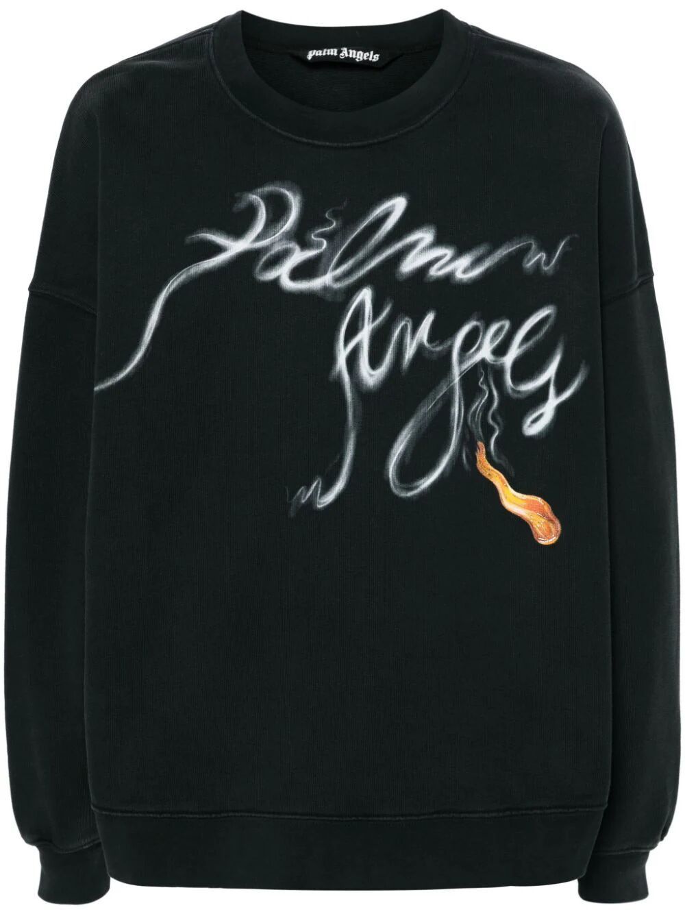 image of Palm Angels Foggy Pa Sweatshirt Size M in Black, Men's