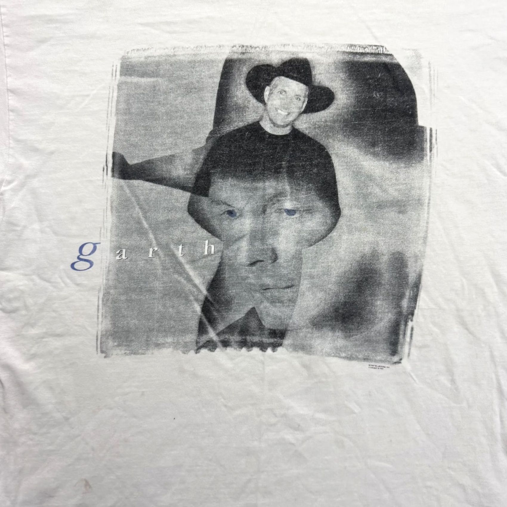 Hanes VINTAGE Hanes Garth Brooks Shirt Mens XL White Graphic 90s Tee Size US XL / EU 56 / 4 - 3 Thumbnail