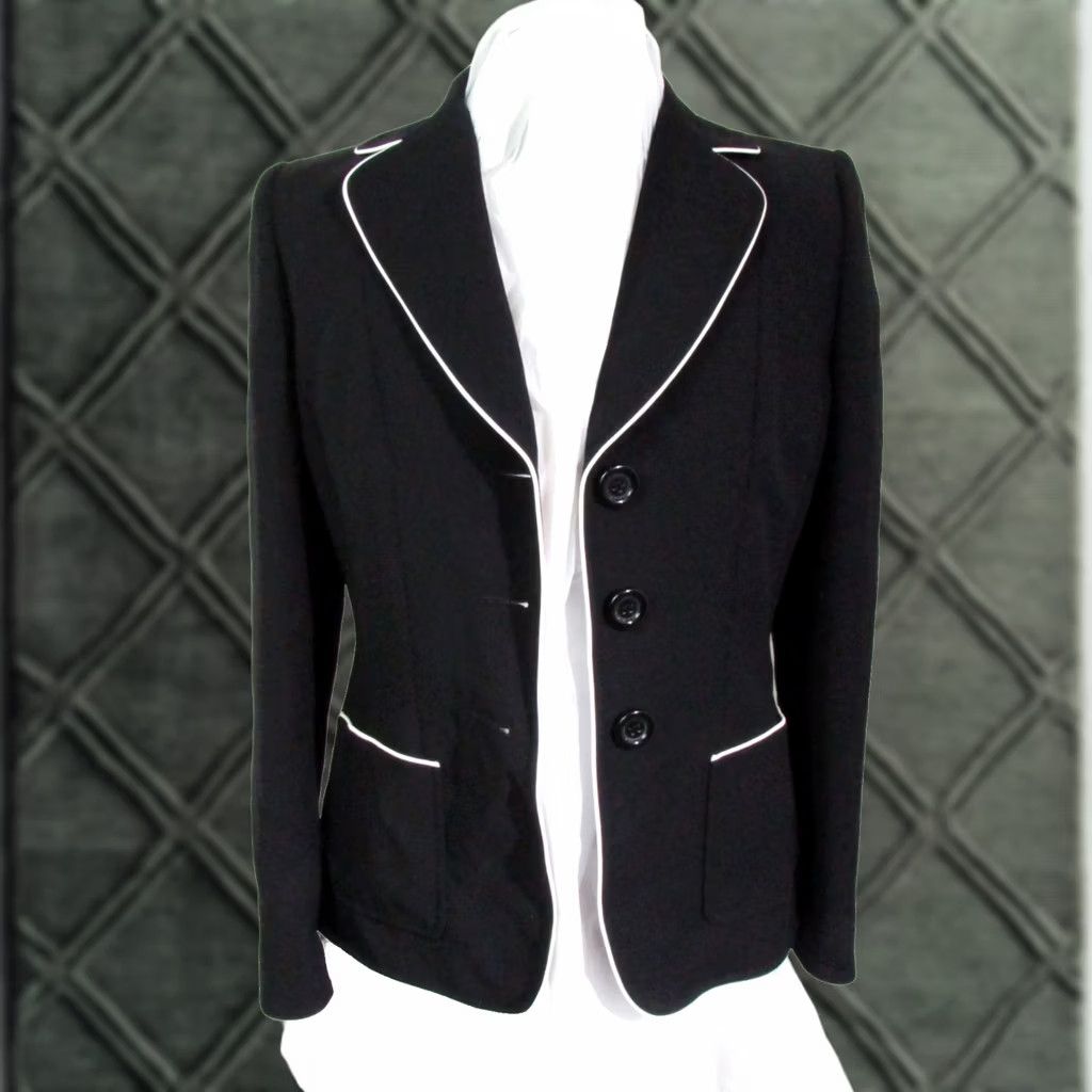 Vintage TAHARI Women's Black Blazer Jacket Size 4 RITA Size S / US 4 / IT 40 - 1 Thumbnail