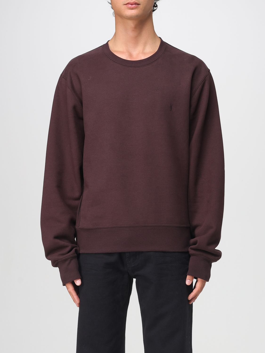 Saint Laurent Sweatshirt Men Plum