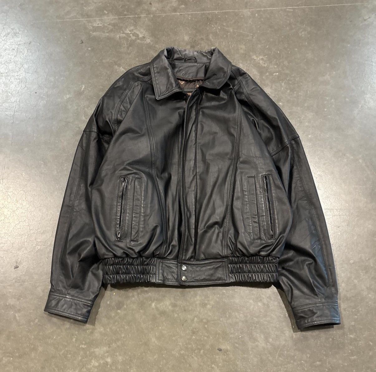 Japanese Brand × Vintage Black Leather Bomber Jacket Size US M / EU 48-50 / 2 - 1 Thumbnail