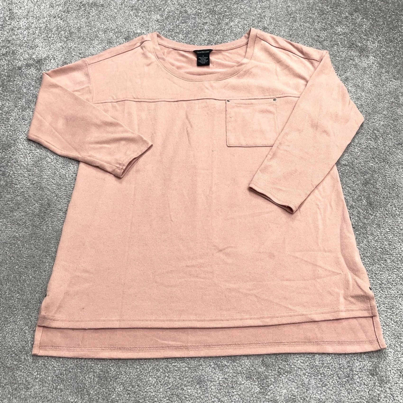 Calvin Klein Calvin Klein Jeans Pullover Sweater Womens M Pink Round Neck Pockets Casual Size M / US 6-8 / IT 42-44 - 2 Thumbnail