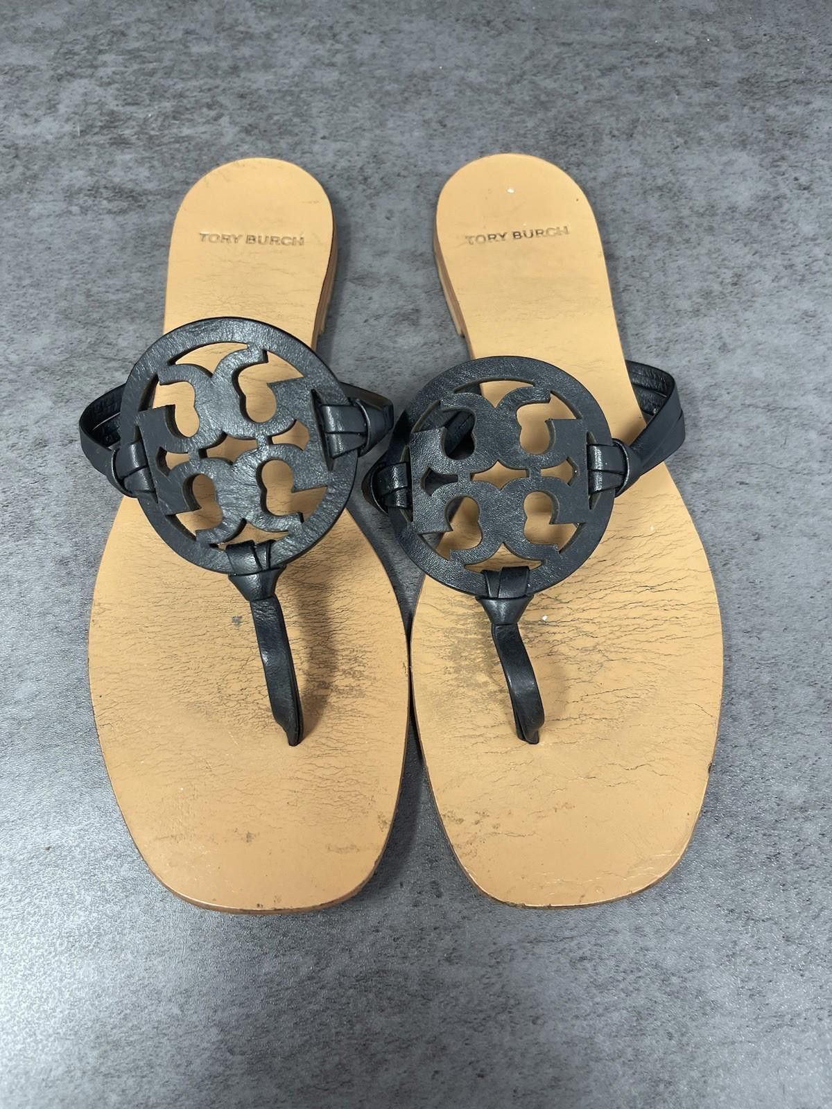 Other Tory Burch Sandals Womens Size 8 Miller Thong Black Brown Size US 8 / IT 38 - 1 Thumbnail