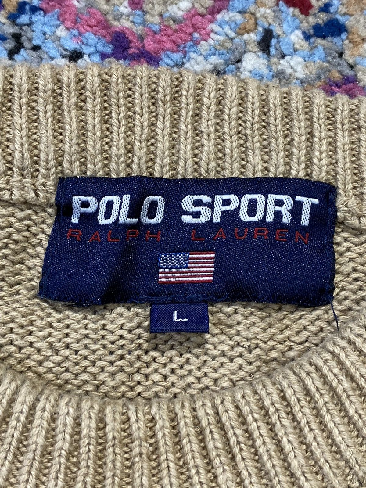 Polo Ralph Lauren Polo Sport Ralph Lauren 3 tone Knitwear Sweater Size US L / EU 52-54 / 3 - 6 Thumbnail