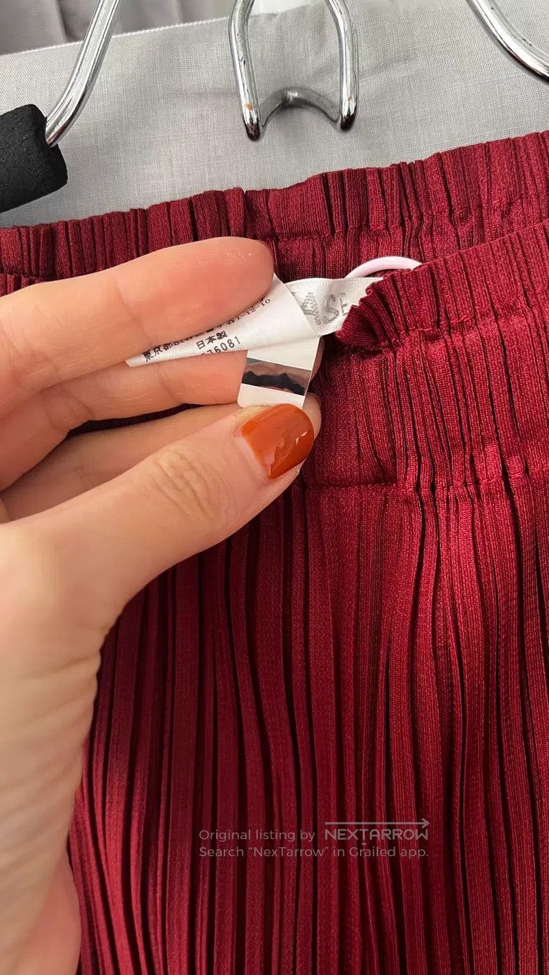 Issey Miyake Issey Miyake Red Straight Side-slit Pants Size 25" / US 0 / IT 36 - 5 Thumbnail