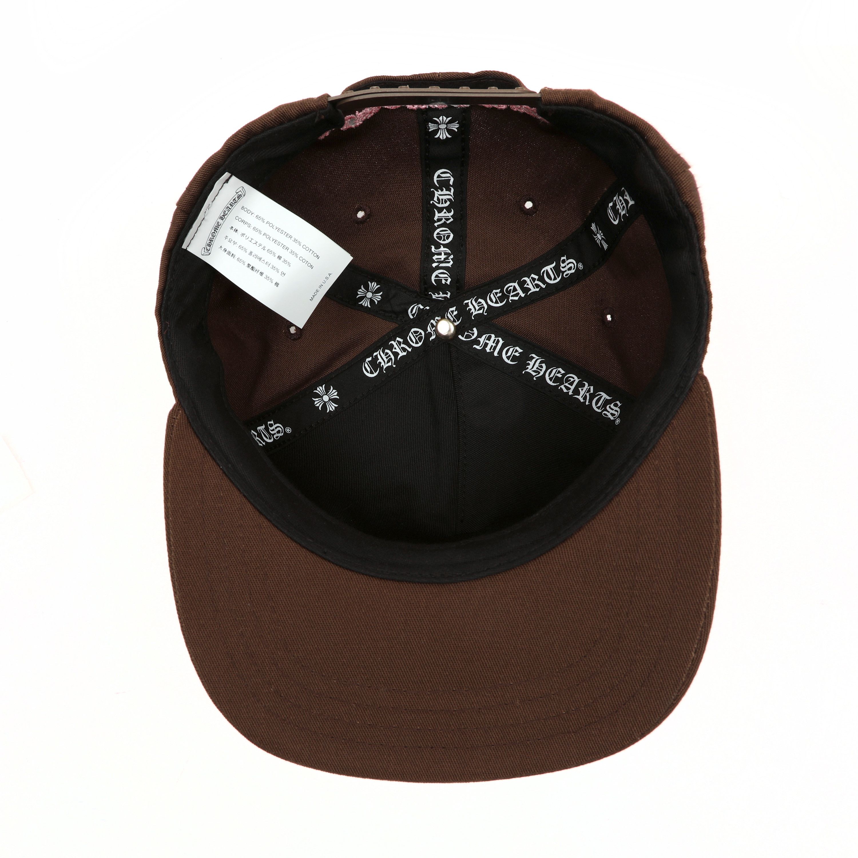 Chrome Hearts Brown Pink Ch Logo Snapback Hat Size ONE SIZE - 4 Thumbnail