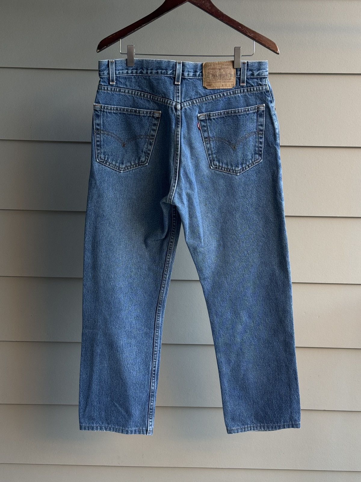 Levi's VINTAGE 90s LEVIS 505 STRAIGHT LEG DENIM JEANS 34x30 Size US 34 / EU 50 - 2 Thumbnail