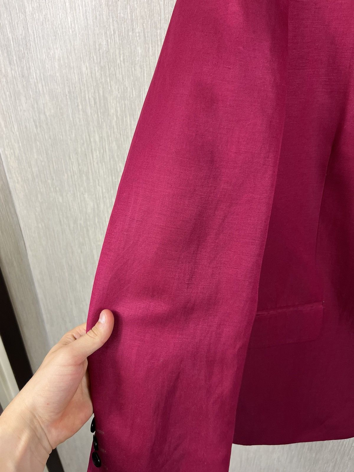 Designer × Kenzo × Vintage Kenzo homme fuchsia silk linen vintage 90s blazer jacket y2k Size US XXL / EU 58 / 5 - 9 Thumbnail