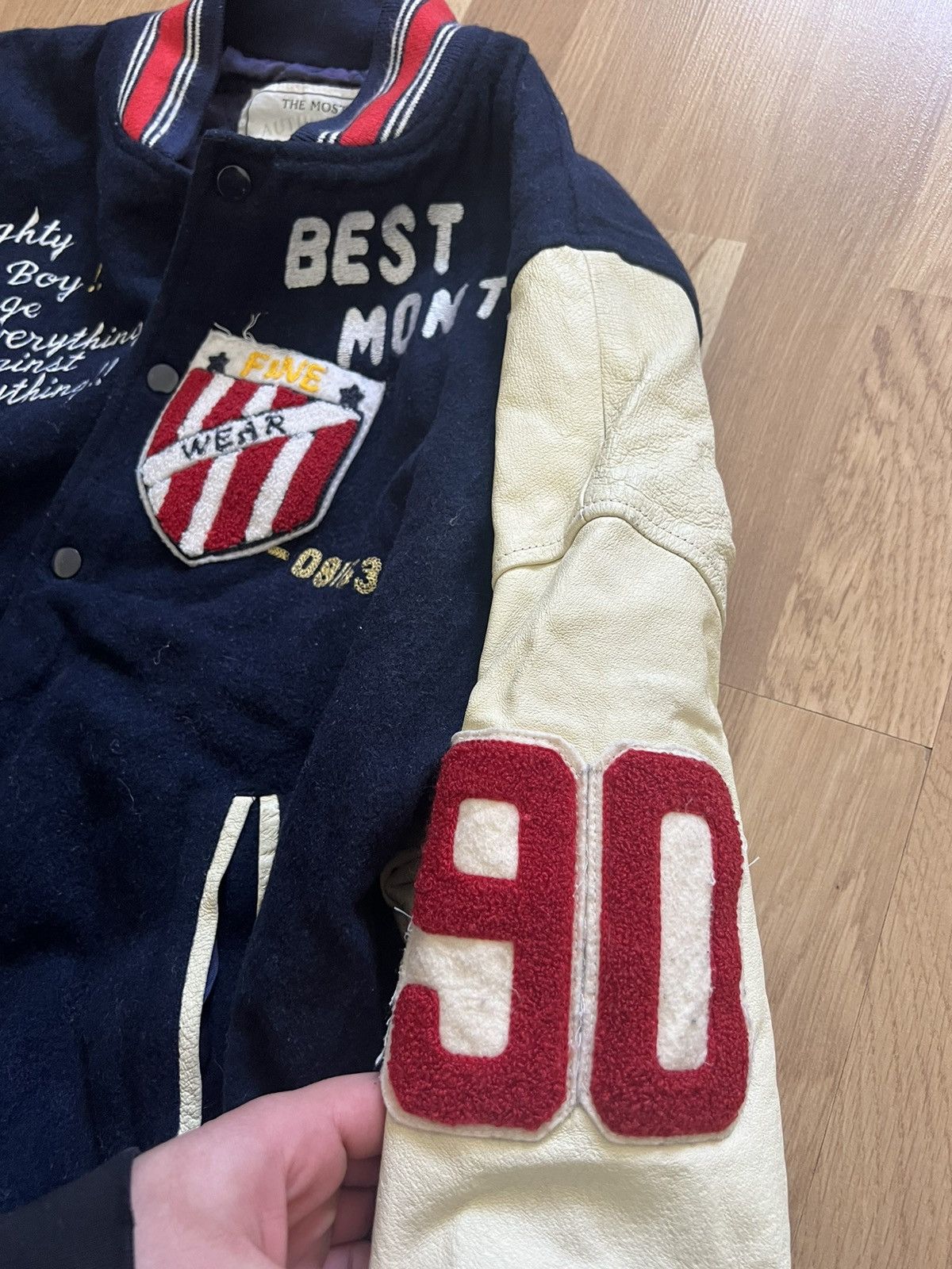 Vintage Vintage rare best montana varsity leather bomber 90s archive Size US M / EU 48-50 / 2 - 5 Thumbnail
