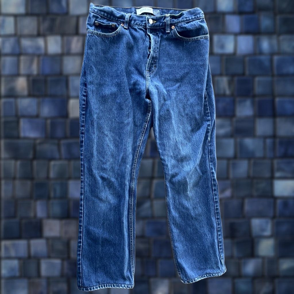 Gap VINTAGE Gap Relaxed Bootcut Jeans Womens 14 Reg 32x30 High Rise Button Fly Blue Denim 5-Pocket Womens Jeans Boys? Wait. Size 36" / US 14 / IT 50 - 1 Thumbnail