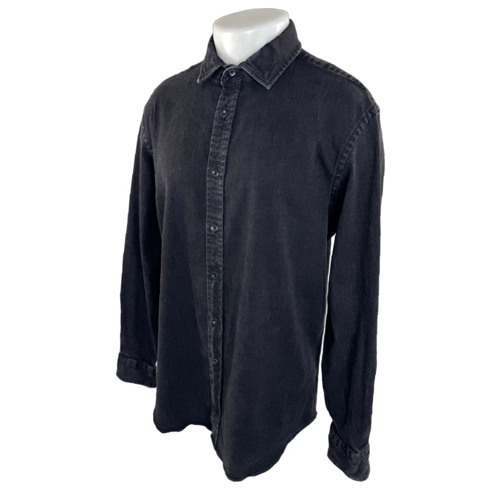 Ralph Lauren Ralph Lauren Black Label / Black Denim Mens XL Shirt Button-Up Long Sleeve Antique Western Theme Size US XL / EU 56 / 4 - 1 Thumbnail