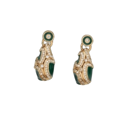 Bottega Veneta o1n1vont1124 Size: OS / Lava Earrings in Gold/Green Size ONE SIZE - 1 Preview
