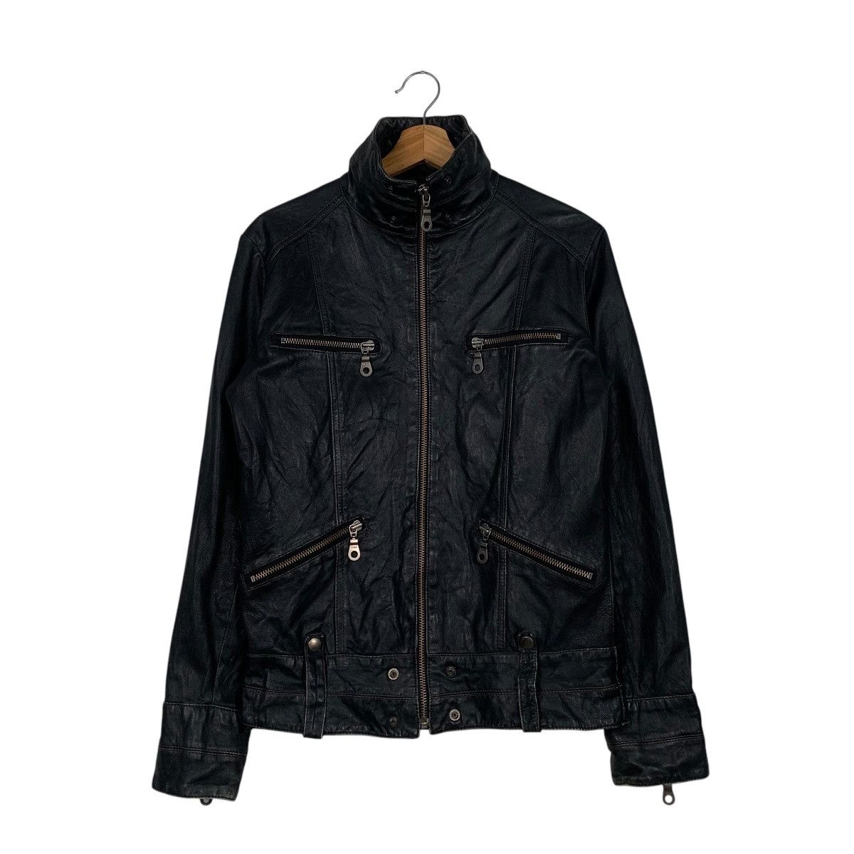 Japanese Brand Japanese Brand Aima Sheepskin Biker Leather Jacket Size US M / EU 48-50 / 2 - 1 Thumbnail