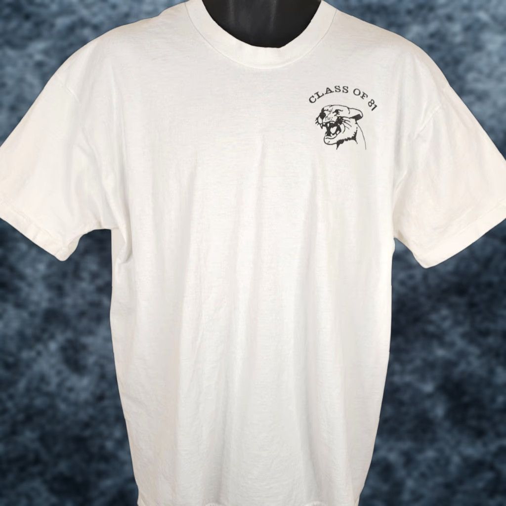 Fruit Of The Loom VINTAGE Snake River Panthers T Shirt Mens 2XL White 90s Made In USA 1981 Fruit of the Loom Mens T-Shirt Shirts Size US XXL / EU 58 / 5 - 1 Thumbnail